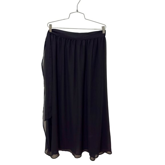 Torrid Plus Size Maxi Skirt Wrap Sheer Black Whimsigoth Witchy Forest Fairy - Picture 1 of 2